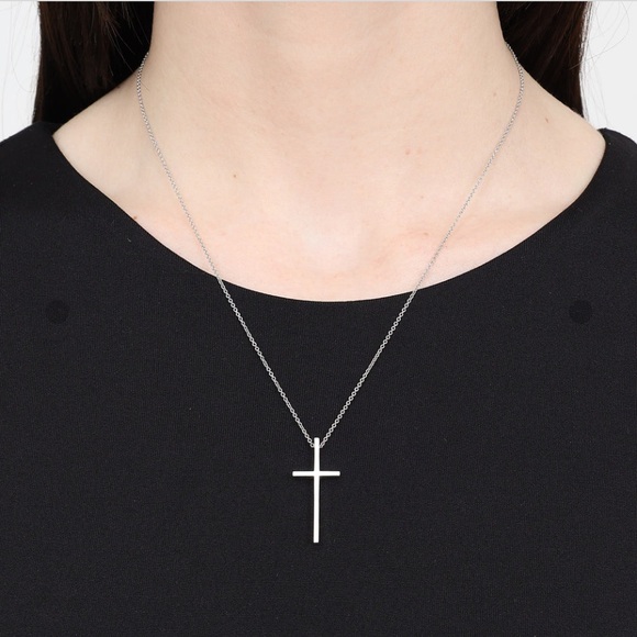 Tiffany & Co. 18K white gold cross necklace - Picture 4 of 4